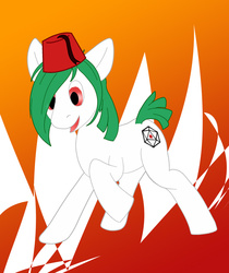 Size: 673x800 | Tagged: safe, artist:michael thompson, oc, oc only, oc:felt top scratch, pony, commission, fez, hat, male, stallion