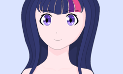 Size: 983x594 | Tagged: safe, artist:the_shave, derpibooru exclusive, twilight sparkle, human, g4, 1000 hours in ms paint, anime, female, humanized, solo