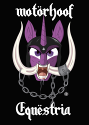 Size: 2329x3276 | Tagged: safe, artist:eddie-shadows, twilight sparkle, g4, black background, blackletter, female, heavy metal, high res, motorhead, simple background, solo, umlaut, vector