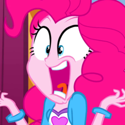 Size: 720x720 | Tagged: safe, screencap, pinkie pie, equestria girls, g4, cropped, female, solo