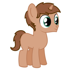 Size: 1400x1400 | Tagged: safe, artist:peternators, oc, oc only, oc:heroic armour, pony, unicorn, colt, male, simple background, solo, transparent background, younger