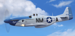 Size: 5700x2736 | Tagged: safe, artist:mrscroup, night glider, g4, female, firing, flying, high res, kill mark, military, nose art, p-51 mustang, plane, solo, us army air corps, war, world war ii