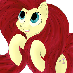 Size: 3000x3000 | Tagged: safe, artist:chapaevv, fluttershy, g4, alternate hairstyle, female, fluttershout, high res, solo