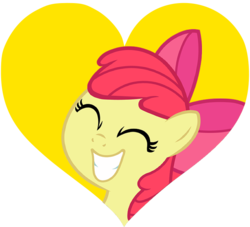 Size: 645x585 | Tagged: safe, artist:slb94, apple bloom, g4, bust, female, heart, portrait, solo