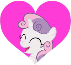 Size: 645x585 | Tagged: safe, artist:slb94, sweetie belle, g4, bust, female, heart, open mouth, portrait, solo