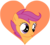 Size: 645x585 | Tagged: safe, artist:slb94, scootaloo, g4, bust, female, heart, portrait, solo