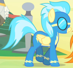 Size: 390x362 | Tagged: safe, screencap, misty fly, pegasus, pony, g4, the best night ever, female, mare, solo focus, wonderbolts, wonderbolts uniform