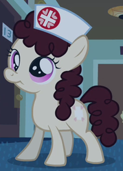 Size: 257x359 | Tagged: safe, screencap, nursery rhyme, pony, g4, read it and weep, female, filly, hat, nurse hat, solo
