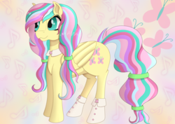 Size: 4092x2893 | Tagged: safe, artist:fia94, fluttershy, g4, alternate hairstyle, clothes, female, high res, necklace, rainbow power, rainbow power fluttershy, shoes, solo