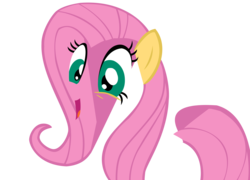Size: 3000x2160 | Tagged: safe, artist:colossalstinker, fluttershy, g4, broken image, female, high res, simple background, solo, transparent background, wat, what has science done
