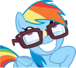 Size: 1454x1292 | Tagged: safe, artist:keronianniroro, rainbow dash, g4, newbie dash, cute, dashabetes, egghead, female, glasses, inkscape, reading rainboom, simple background, solo, transparent background, vector