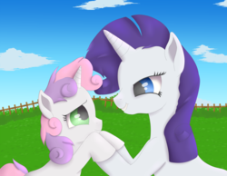 Size: 4500x3500 | Tagged: safe, artist:fia94, rarity, sweetie belle, crusaders of the lost mark, g4, high res, scene interpretation, sisters