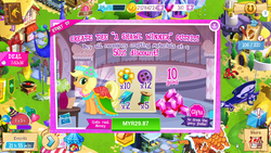 Size: 1280x720 | Tagged: safe, gameloft, applejack, mistress marevelous, a canterlot wedding, g4, a shawl winner, advertisement, costs real money, crack is cheaper, power ponies, vip