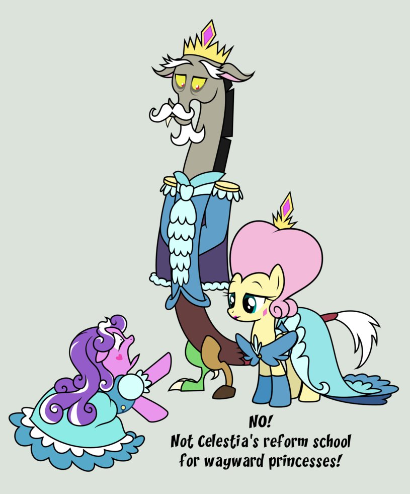 #1149959 - safe, artist:nstone53, discord, fluttershy, screwball ...