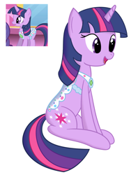 Size: 950x1200 | Tagged: safe, artist:joey, edit, edited screencap, screencap, twilight sparkle, pony, unicorn, friendship is magic, g4, female, gem saddle twilight, mlp rewind art challenge, saddle, solo, unicorn twilight