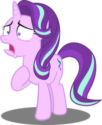 Size: 3000x3666 | Tagged: safe, artist:spellboundcanvas, starlight glimmer, g4, no second prances, female, heartbreak, high res, horrified, open mouth, raised hoof, sad, sadlight glimmer, simple background, solo, transparent background, vector