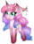 Size: 2971x3955 | Tagged: safe, artist:partypievt, oc, oc only, oc:rainbow star, hybrid, cute, gradient hooves, gradient mane, high res, looking at you, simple background, smiling, solo, transparent background, wingding eyes