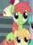 Size: 190x255 | Tagged: safe, screencap, roseluck, toffee swirl, tree hugger, alicorn, earth pony, pegasus, pony, g4, newbie dash, alicornified, alternate hairstyle, animation error, background pony, female, mare, race swap, rosecorn, unnamed character, unnamed pony