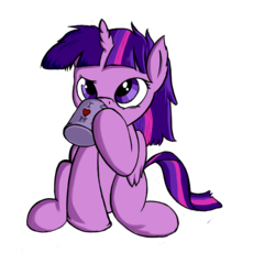 Size: 1362x1417 | Tagged: safe, artist:parassaux, twilight sparkle, alicorn, pony, g4, coffee mug, female, frown, glare, mare, simple background, solo, transparent background, twilight sparkle (alicorn)