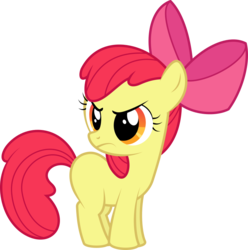 Size: 840x848 | Tagged: safe, artist:cloudpone, apple bloom, earth pony, pony, bridle gossip, g4, season 1, .svg available, adorabloom, angry, bow, cute, cute when angry, female, filly, frown, hair bow, madorable, simple background, solo, svg, transparent background, vector