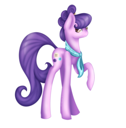 Size: 2229x2273 | Tagged: safe, artist:midfire, suri polomare, earth pony, pony, g4, clothes, female, high res, long legs, mare, raised hoof, scarf, simple background, solo, transparent background