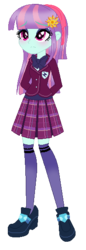 Size: 197x573 | Tagged: safe, artist:s-haii, sunny flare, equestria girls, g4, my little pony equestria girls: friendship games, alternate clothes, alternate hairstyle, alternate universe, blushing, clothes, crystal prep academy uniform, female, school uniform, solo