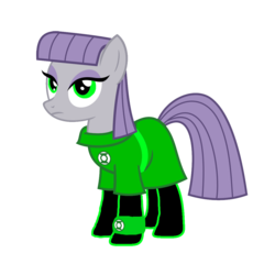 Size: 1152x1152 | Tagged: safe, artist:motownwarrior01, artist:porygon2z, maud pie, g4, clothes, crossover, dc comics, dress, female, green lantern, green lantern (comic), green lantern corps, simple background, solo, transparent background, wristband