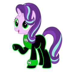 Size: 1152x1152 | Tagged: safe, artist:dashiesparkle, artist:motownwarrior01, starlight glimmer, g4, dc comics, female, green lantern, green lantern (comic), green lantern corps, simple background, solo, transparent background, wristband