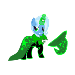 Size: 1152x1152 | Tagged: safe, artist:motownwarrior01, artist:the smiling pony, trixie, pony, unicorn, g4, dc comics, female, green lantern, green lantern (comic), green lantern corps, horn, horn ring, mare, simple background, solo, transparent background, trixie's cape, trixie's hat