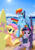 Size: 1024x1448 | Tagged: safe, artist:nekokevin, fluttershy, rainbow dash, twilight sparkle, pegasus, pony, unicorn, g4, beach, book, floppy ears, looking at you, surfboard, unicorn twilight