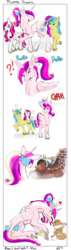 Size: 800x2830 | Tagged: safe, artist:firimil, princess cadance, eevee, g4, comic, crossover, pokémon, unshorn fetlocks