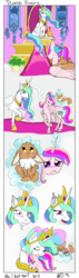 Size: 800x2830 | Tagged: safe, artist:firimil, princess cadance, princess celestia, eevee, g4, comic, crossover, pokémon