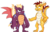 Size: 1111x715 | Tagged: safe, artist:dbkit, oc, oc only, oc:spiral, oc:toasty, dragon, duo, offspring, parent:garble, parent:princess ember, parents:emble, simple background, teenaged dragon, transparent background