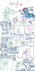 Size: 2000x4000 | Tagged: safe, artist:brainflowcrash, artist:living_dead, artist:strangersaurus, derpy hooves, dinky hooves, doctor whooves, pinkie pie, princess celestia, rainbow dash, time turner, pegasus, pony, g4, comic, drawpile disasters, female, mare, time travel