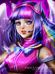 Size: 600x807 | Tagged: safe, artist:lancercross, twilight sparkle, human, g4, eared humanization, female, humanized, solo