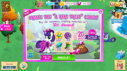 Size: 1280x720 | Tagged: safe, gameloft, radiance, rarity, g4, clothes, costs real money, dress, greedloft, power ponies, vip, why gameloft why