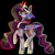 Size: 3000x3000 | Tagged: safe, artist:princessara0, princess cadance, g4, black background, curved horn, dark magic, female, high res, horn, jewelry, magic, nightmare cadance, nightmarified, peytral, simple background, solo, sombra eyes, tiara