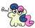 Size: 412x329 | Tagged: safe, artist:jargon scott, bon bon, sweetie drops, earth pony, pony, g4, chibi, eyelashes, female, smiling, solo, text