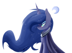 Size: 1141x840 | Tagged: safe, artist:midnightfponyartist, princess luna, g4, cape, clothes, female, moon, simple background, solo, transparent background