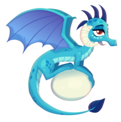 Size: 6435x6500 | Tagged: safe, artist:buttercupsaiyan, princess ember, dragon, g4, absurd resolution, egg, female, simple background, solo, transparent background, vector