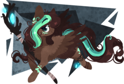 Size: 1190x811 | Tagged: safe, artist:tay-niko-yanuciq, oc, oc only, pegasus, pony, female, mare, simple background, solo, staff, transparent background