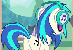 Size: 1182x810 | Tagged: safe, screencap, dj pon-3, vinyl scratch, pony, g4, slice of life (episode), back, butt, cutie mark, female, flank, headphones, mare, plot, solo