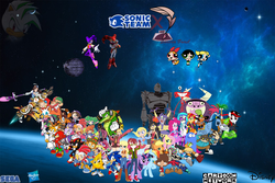 Size: 1800x1200 | Tagged: dead source, safe, artist:trungtranhaitrung, megan williams, fallout equestria, equestria girls, g4, aeon the hedgehog, billy hatcher and the giant egg, cartoon network, codename kids next door, crossover, death egg, disney, foster's home for imaginary friends, hasbro, hogarth pennywhistle gilligan jr, lauren faust, logo, male, nigel uno, nights into dreams, numbuh 1, numbuh 2, numbuh 4, phantasy star, puyo puyo, ristar, samba de amigo, sega, sonic boom, sonic team, sonic the hedgehog, sonic the hedgehog (series), space, super best friends forever, the iron giant, the powerpuff girls, wallabee beatles, wander (wander over yonder), wander over yonder