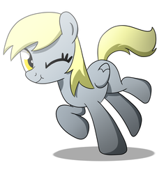 Size: 2000x2100 | Tagged: safe, artist:graytyphoon, derpy hooves, pegasus, pony, g4, cute, female, high res, mare, simple background, solo, white background, wink