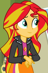 Size: 330x502 | Tagged: safe, edit, edited screencap, screencap, sunset shimmer, equestria girls, g4, my little pony equestria girls: rainbow rocks, cropped, female, inverted mouth, solo