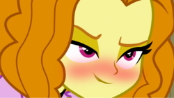 Size: 1208x684 | Tagged: safe, edit, edited screencap, screencap, adagio dazzle, equestria girls, g4, my little pony equestria girls: rainbow rocks, blushing, female, solo