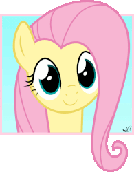 Size: 850x1090 | Tagged: safe, artist:facelesssoles, fluttershy, pegasus, pony, g4, animated, blushing, bust, cute, embarrassed, female, floppy ears, flushed face, jumpscare, looking at you, looking away, mare, shyabetes, signature, solo, when you see it