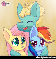 Size: 757x800 | Tagged: safe, artist:clouddg, fluttershy, rainbow dash, zephyr breeze, pegasus, pony, flutter brutter, g4, big ears, cute, eyes closed, female, group hug, hug, male, mare, open mouth, raised eyebrow, siblings, signature, stallion, trio