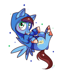Size: 1000x1079 | Tagged: safe, artist:ipun, oc, oc only, oc:rocking beat, pegasus, pony, blushing, clothes, hoodie, looking at you, male, open mouth, simple background, smiling, solo, stallion, starry eyes, white background, wingding eyes