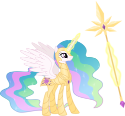 Size: 5292x4931 | Tagged: safe, artist:osipush, princess celestia, pony, g4, absurd resolution, alternate universe, armor, fantasy class, female, heroes of might and magic, inkscape, magic, mare, ponies of flight and magic, simple background, solo, transparent background, vector, warrior, warrior celestia, weapon